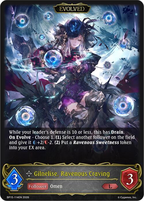 Gilnelise, Ravenous Craving (Evolved), BP15: Trial of the Omens BP15-114EN