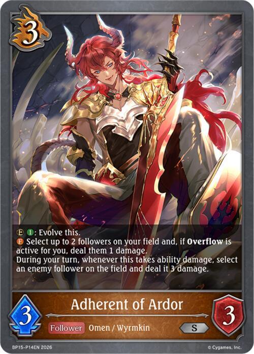 Adherent of Ardor - P14  (Foil), BP15: Trial of the Omens BP15-P14EN