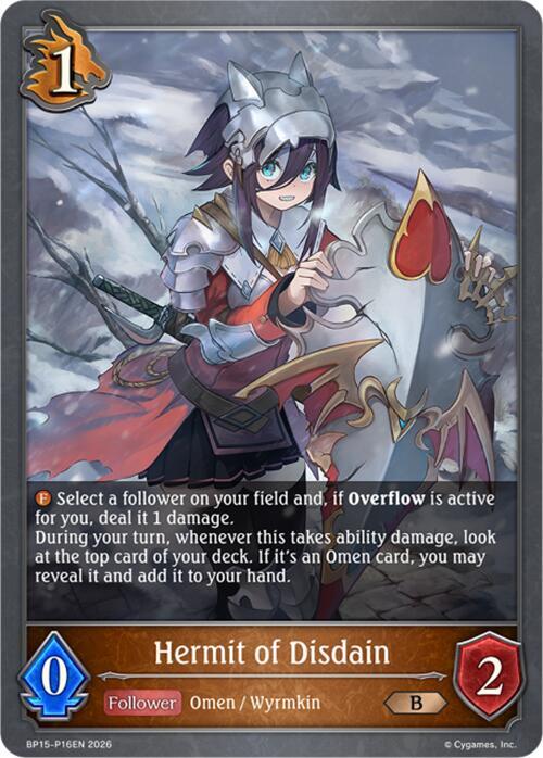 Hermit of Disdain - P16 (Foil), BP15: Trial of the Omens BP15-P16EN