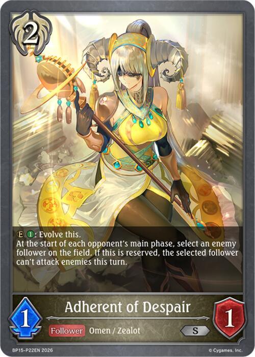 Adherent of Despair - P22 (Foil), BP15: Trial of the Omens BP15-P22EN