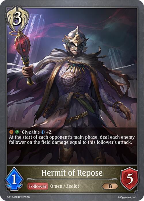 Hermit of Repose - P24 (Foil), BP15: Trial of the Omens BP15-P24EN