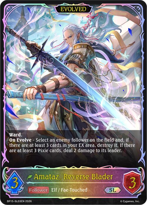 Amataz, Reverse Blader (Evolved) (SL), BP15: Trial of the Omens BP15-SL03EN