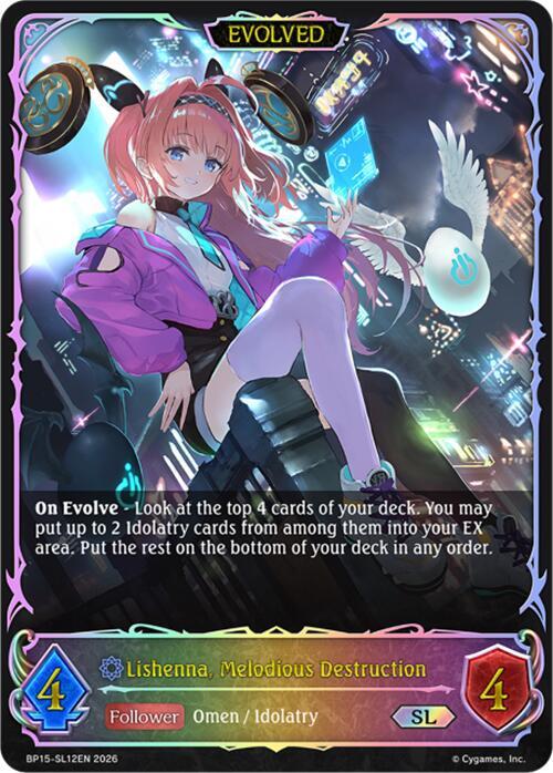 Lishenna, Melodious Destruction (Evolved) (SL), BP15: Trial of the Omens BP15-SL12EN