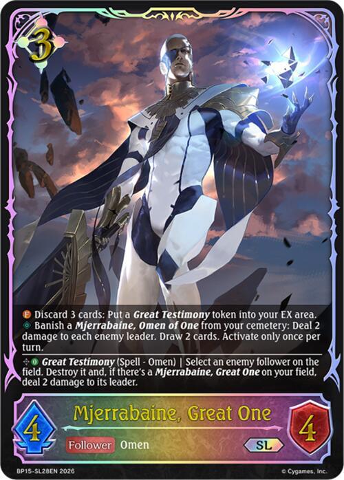 Mjerrabaine, Great One (SL), BP15: Trial of the Omens BP15-SL28EN