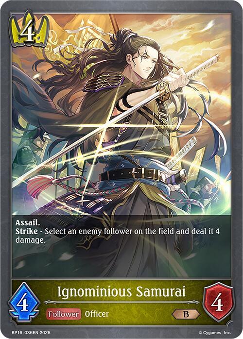 Ignominious Samurai, BP16: New World Genesis BP16-036EN