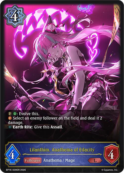 Lilanthim, Anathema of Edacity, BP16: New World Genesis BP16-039EN