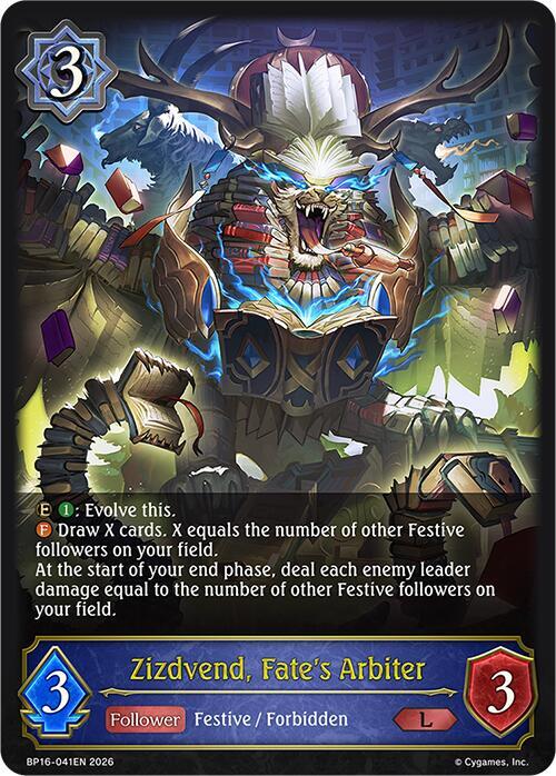 Zizdvend, Fate's Arbiter, BP16: New World Genesis BP16-041EN