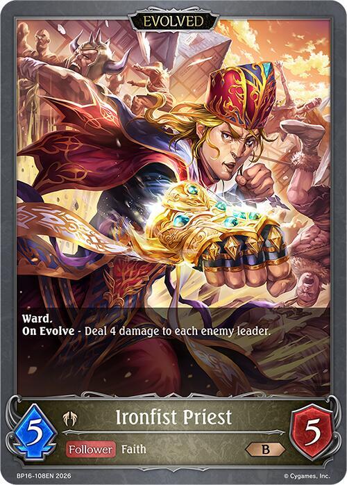 Ironfist Priest (Evolved), BP16: New World Genesis BP16-108EN