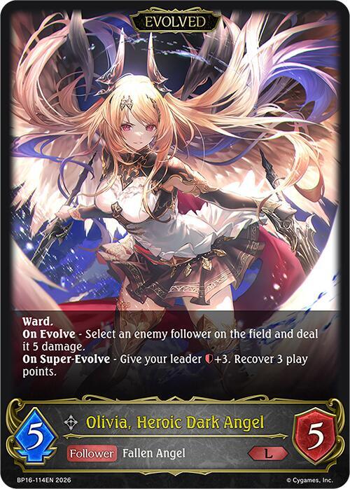 Olivia, Heroic Dark Angel (Evolved), BP16: New World Genesis BP16-114EN