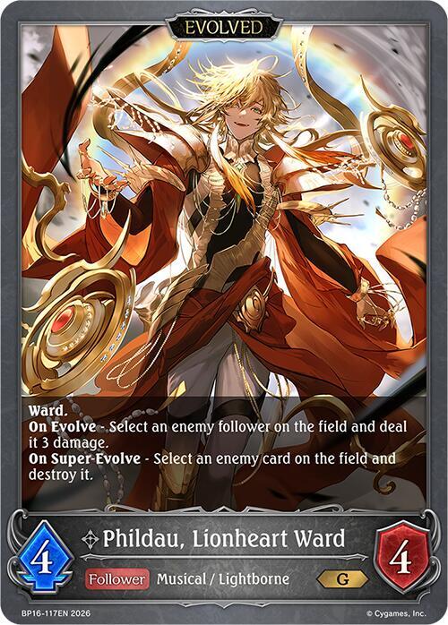 Phildau, Lionheart Ward (Evolved), BP16: New World Genesis BP16-117EN