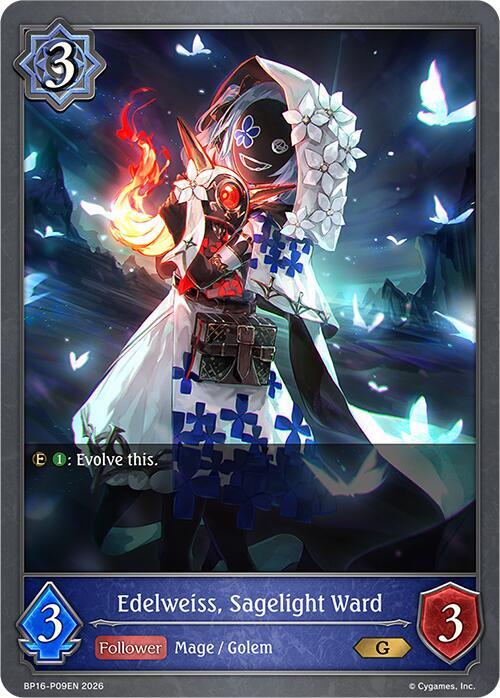 Edelweiss, Sagelight Ward - P09 (Foil), BP16: New World Genesis BP16-P09EN