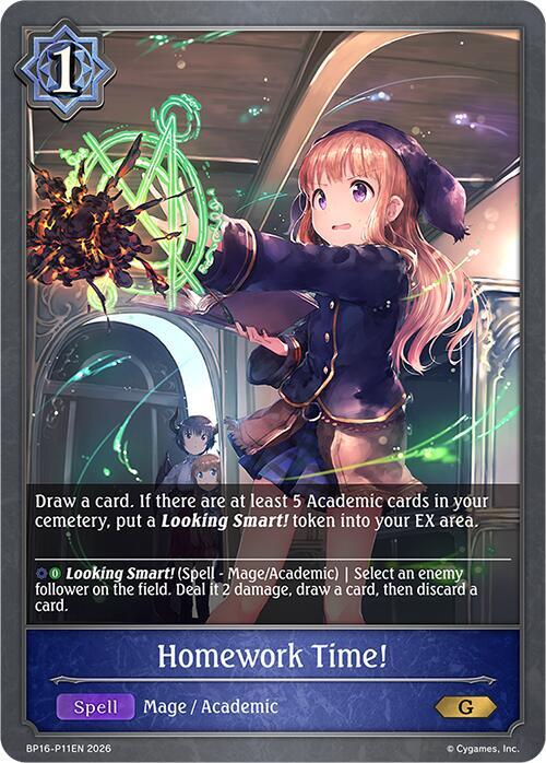 Homework Time! - P11 (Foil), BP16: New World Genesis BP16-P11EN