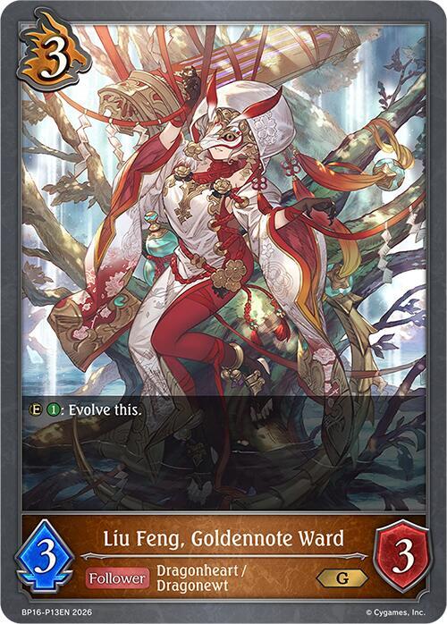 Liu Feng, Goldennote Ward - P13 (Foil), BP16: New World Genesis BP16-P13EN