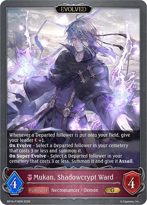 Mukan, Shadowcrypt Ward (Evolved) - P18 (Foil), BP16: New World Genesis BP16-P18EN