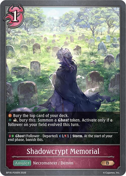 Shadowcrypt Memorial - P20 (Foil), BP16: New World Genesis BP16-P20EN