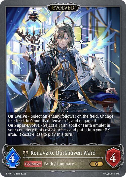 Ronavero, Darkhaven Ward (Evolved) - P22 (Foil), BP16: New World Genesis BP16-P22EN