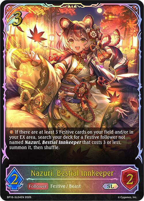 Nazuri, Bestial Innkeeper (SL), BP16: New World Genesis BP16-SL04EN