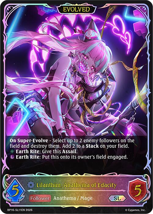 Lilanthim, Anathema of Edacity (Evolved) (SL), BP16: New World Genesis BP16-SL11EN