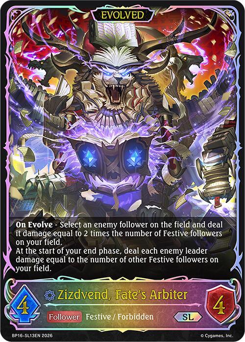 Zizdvend, Fate's Arbiter (Evolved) (SL), BP16: New World Genesis BP16-SL13EN