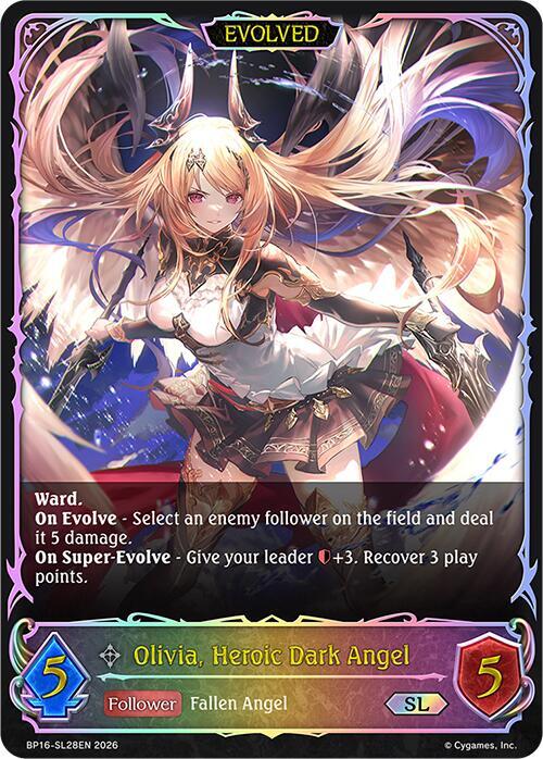 Olivia, Heroic Dark Angel (Evolved) (SL), BP16: New World Genesis BP16-SL28EN