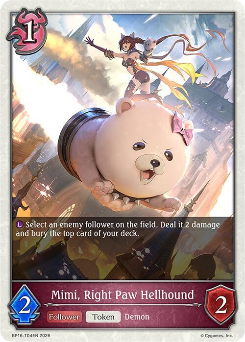 Mimi, Right Paw Hellhound, BP16: New World Genesis BP16-T04EN