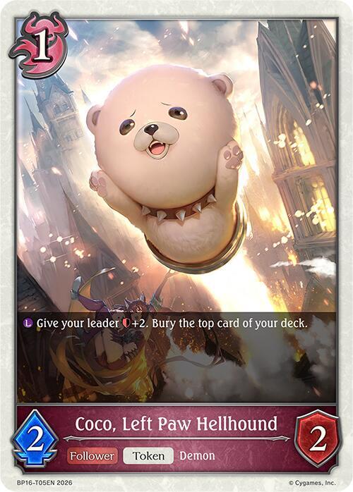 Coco, Left Paw Hellhound, BP16: New World Genesis BP16-T05EN