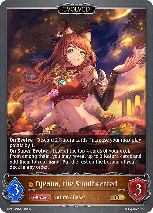 Djeana, the Stouthearted (Evolved) - P15EN (Foil), BP17: Convergent Destinies BP17-P15EN