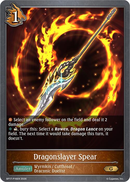Dragonslayer Spear - P16EN (Foil), BP17: Convergent Destinies BP17-P16EN