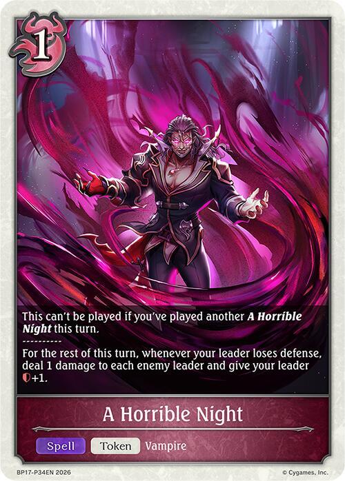 A Horrible Night - P34EN (Foil), BP17: Convergent Destinies BP17-P34EN