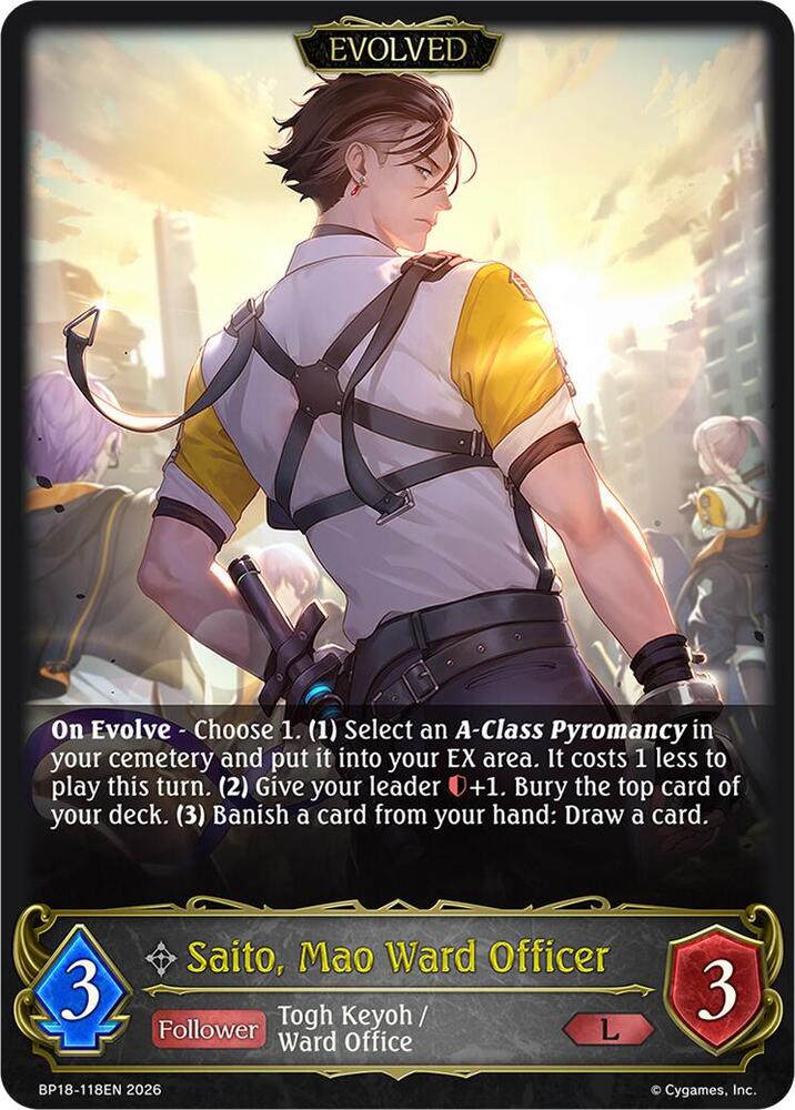 Saito, Mao Ward Officer (Evolved), BP18: Neometropolis BP18-118EN