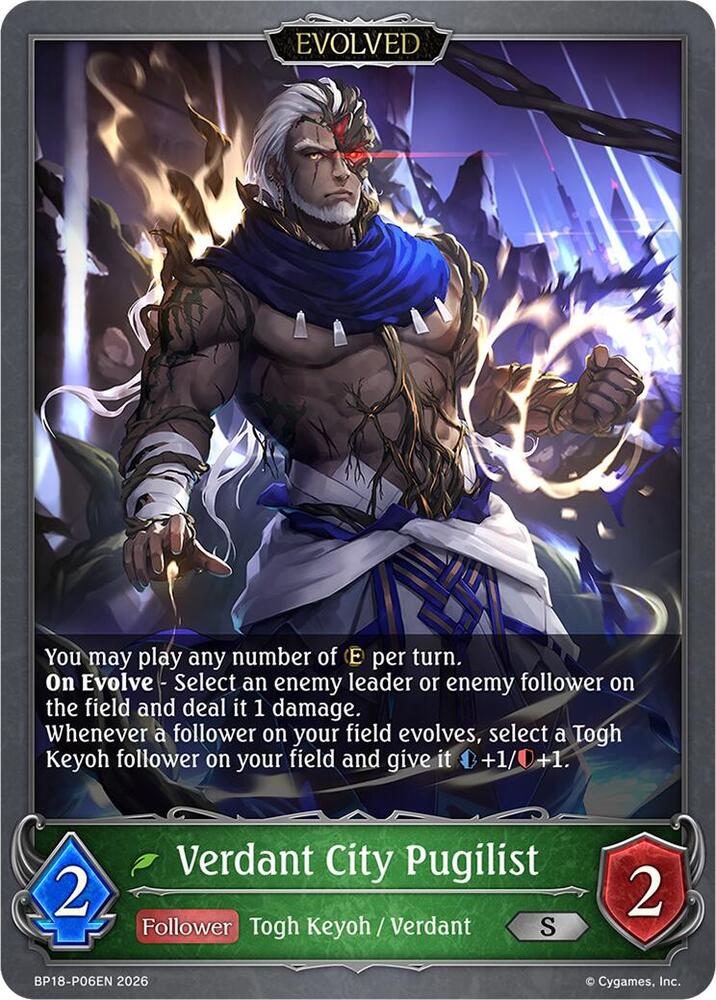 Verdant City Pugilist (Evolved) - P06EN (Foil), BP18: Neometropolis BP18-P06EN