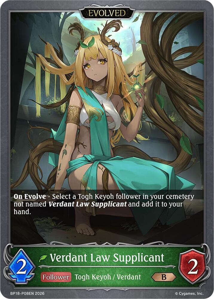 Verdant Law Supplicant (Evolved) - P08EN (Foil), BP18: Neometropolis BP18-P08EN
