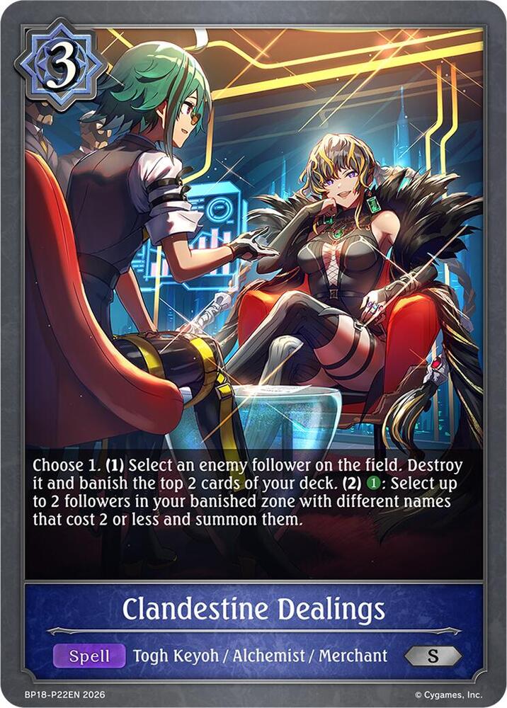 Clandestine Dealings - P22EN (Foil), BP18: Neometropolis BP18-P22EN