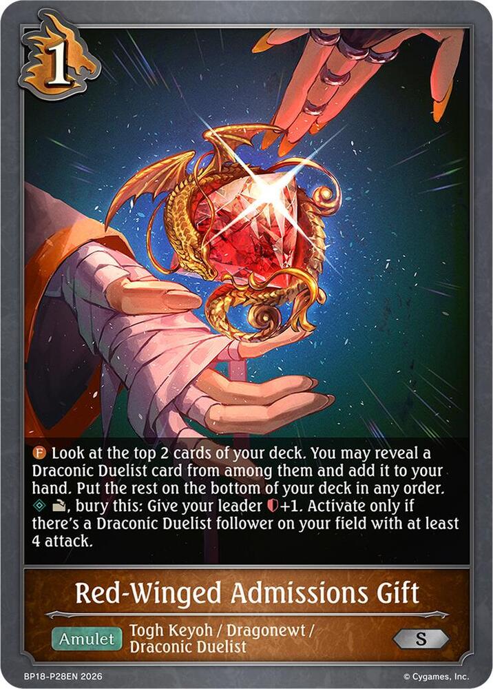 Red-Winged Admissions Gift - P28EN (Foil), BP18: Neometropolis BP18-P28EN