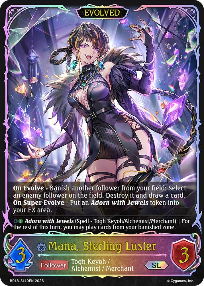 Mana, Sterling Luster (Evolved) (SL), BP18: Neometropolis BP18-SL10EN
