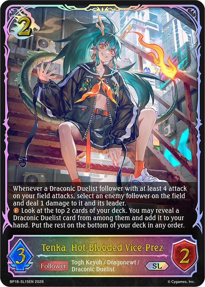Tenka, Hot-Blooded Vice-Prez (SL), BP18: Neometropolis BP18-SL15EN