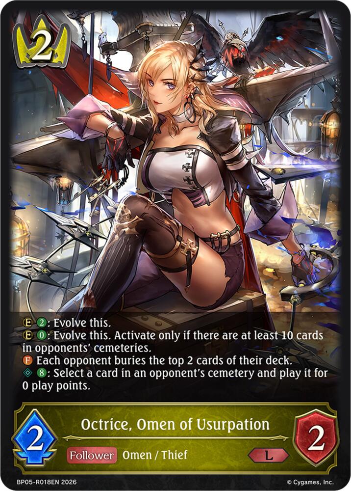 Octrice, Omen of Usurpation, BP19: Eightfold Retribution BP05-R018EN