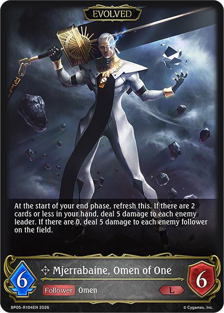 Mjerrabaine, Omen of One (Evolved), BP19: Eightfold Retribution BP05-R104EN
