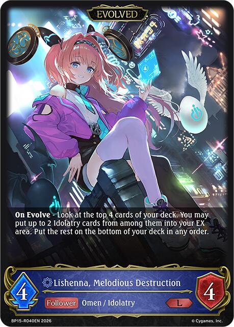 Lishenna, Melodious Destruction (Evolved), BP19: Eightfold Retribution BP15-R040EN