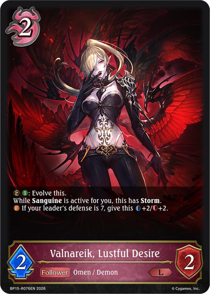 Valnareik, Lustful Desire, BP19: Eightfold Retribution BP15-R076EN