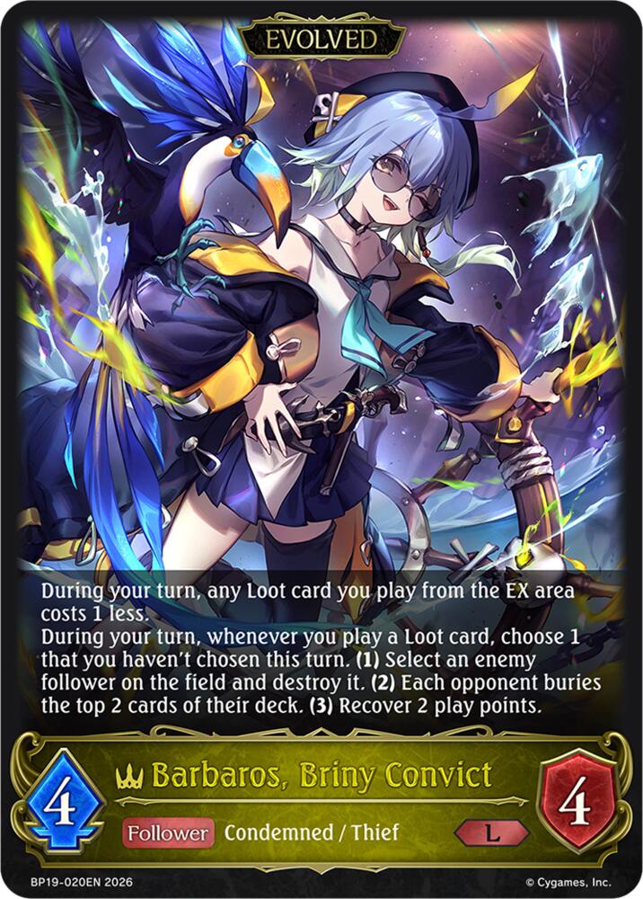 Barbaros, Briny Convict (Evolved), BP19: Eightfold Retribution BP19-020EN
