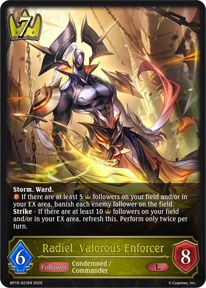 Radiel, Valorous Enforcer, BP19: Eightfold Retribution BP19-021EN