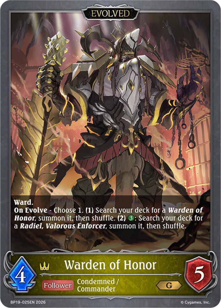 Warden of Honor (Evolved), BP19: Eightfold Retribution BP19-025EN