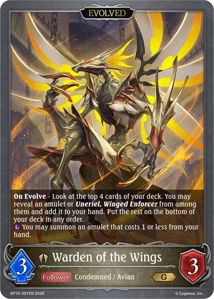 Warden of the Wings (Evolved), BP19: Eightfold Retribution BP19-097EN