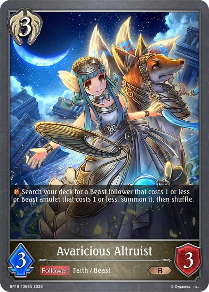 Avaricious Altruist, BP19: Eightfold Retribution BP19-106EN