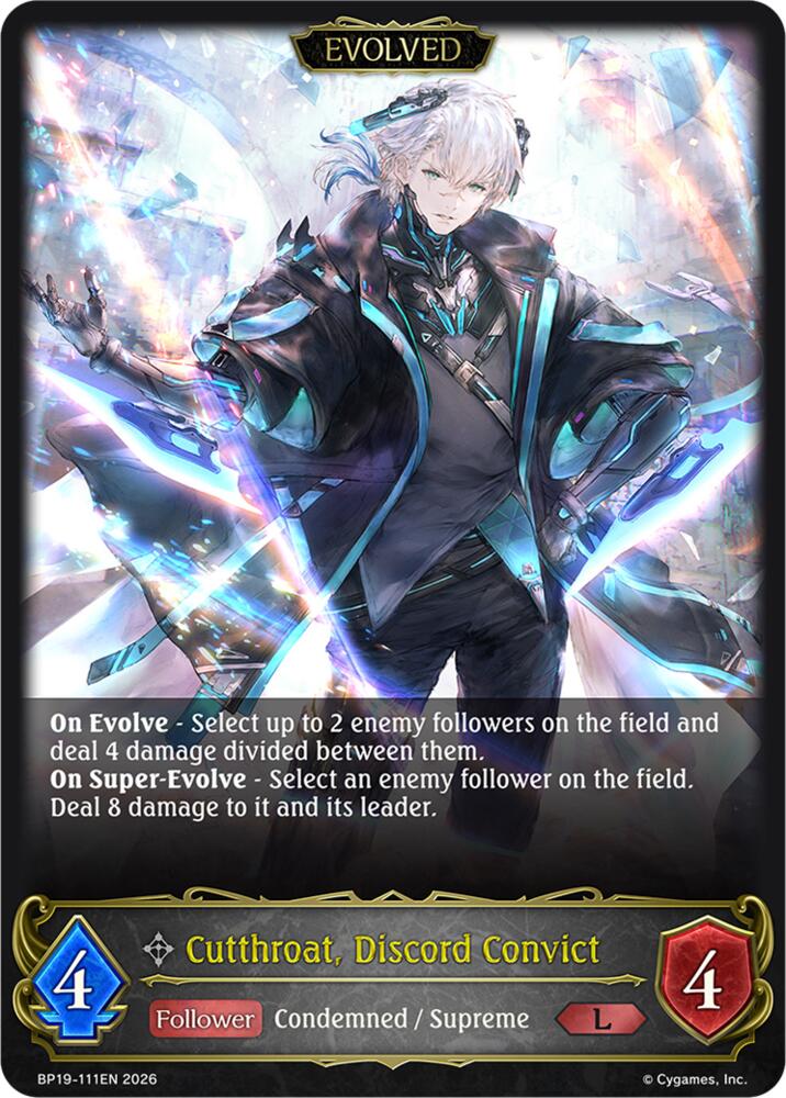 Cutthroat, Discord Convict (Evolved), BP19: Eightfold Retribution BP19-111EN