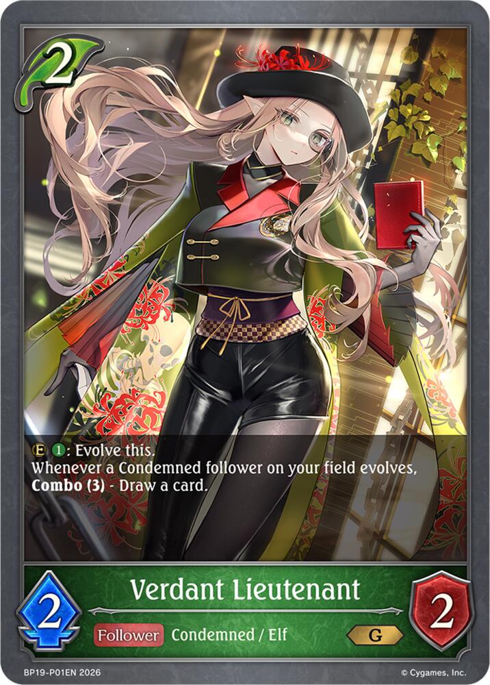 Verdant Lieutenant - P01EN (Foil), BP19: Eightfold Retribution BP19-P01EN