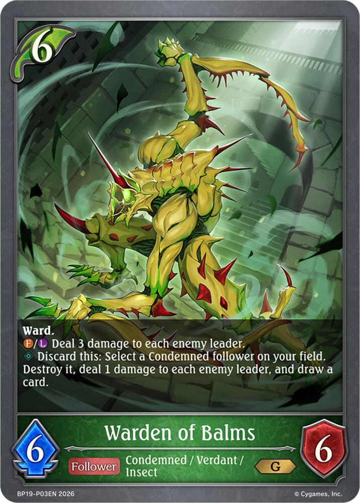 Warden of Balms - P03EN (Foil), BP19: Eightfold Retribution BP19-P03EN