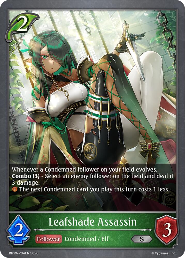 Leafshade Assassin - P04EN (Foil), BP19: Eightfold Retribution BP19-P04EN