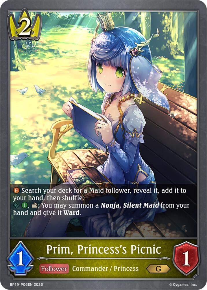 Prim, Princess's Picnic - P06EN (Foil), BP19: Eightfold Retribution BP19-P06EN